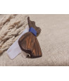 Hand-carved wooden bow tie