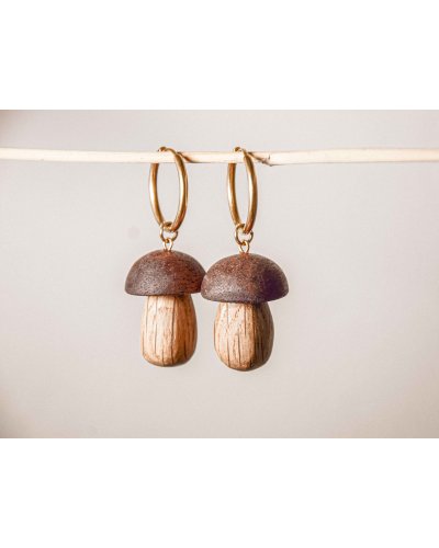 Boletus mushrooms earrings