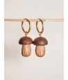 Boletus mushrooms earrings