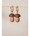 Boletus mushrooms earrings