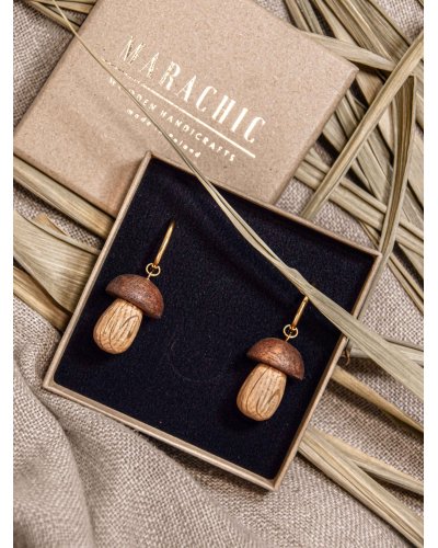 Boletus mushrooms earrings