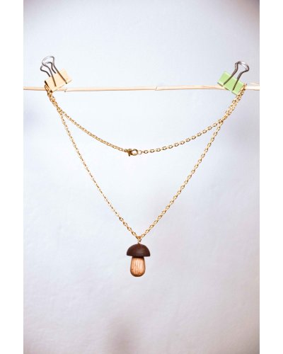 Necklace with mushroom