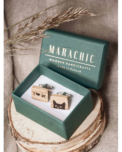 Spinki do mankietów I ♥ MY CAT