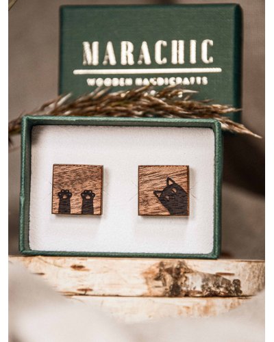 Kocie spinki do mankietów