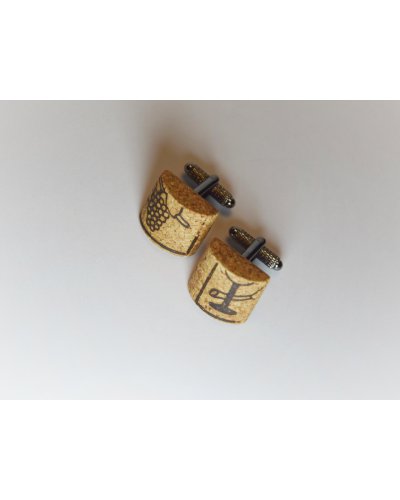 Korkowe spinki do mankietów