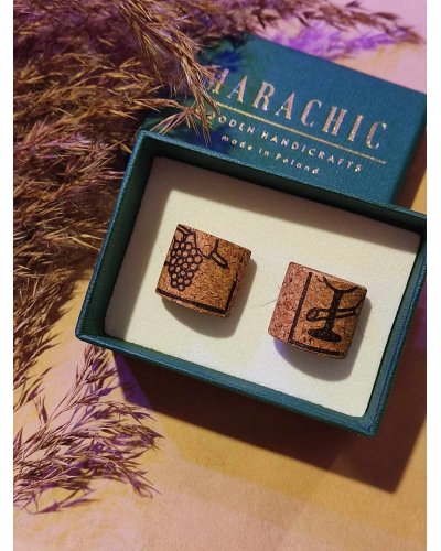 Drewniana muszka z poszetką