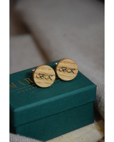 Wooden cufflinks