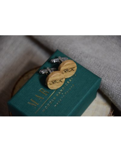 Wooden cufflinks