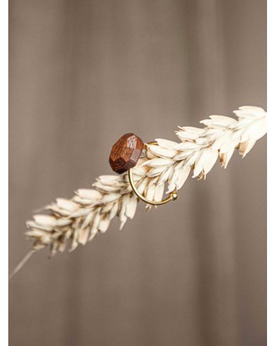 Drewniany diament pierścionek regulowany