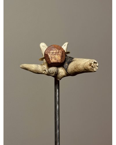 Drewniany diament pierścionek regulowany