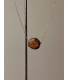 Drewniany diament naszyjnik