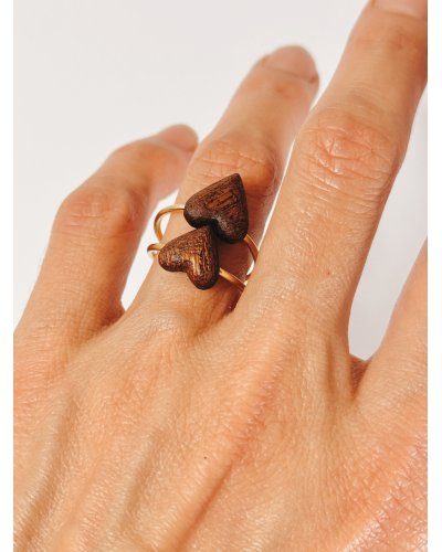 Wooden diamond ring