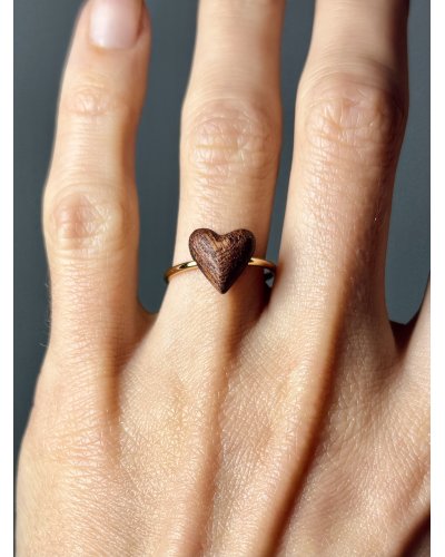 Wooden diamond ring