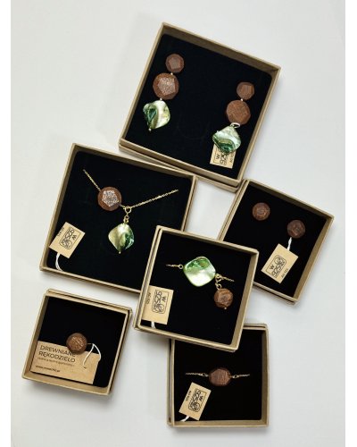 Drewniany diament naszyjnik