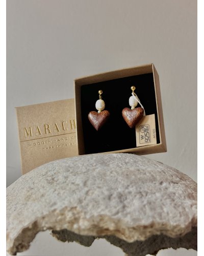 Pearl love earrings