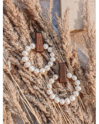 Pearl circles earrings