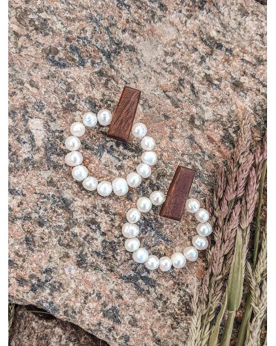 Kolczyki perłowe koła