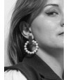 Pearl circles earrings