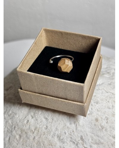 Wooden diamond ring