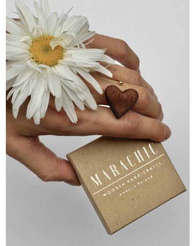 Wooden heart ring