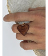 Wooden heart ring