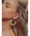Pearl circles earrings