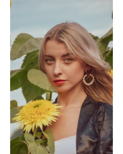 Kolczyki perłowe koła