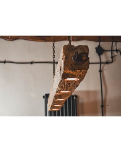 Wooden beam lamp