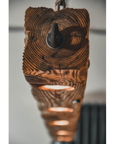 Wooden beam lamp