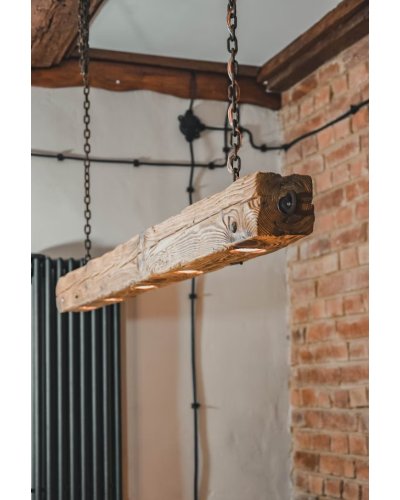 Wooden beam lamp