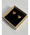Earrings wooden hearts
