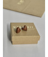 Earrings wooden hearts