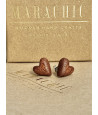 Earrings wooden hearts
