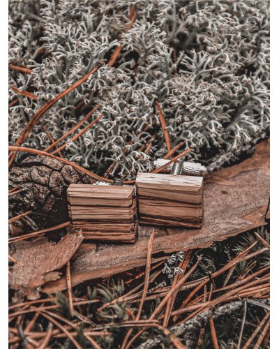 Wooden cuff links