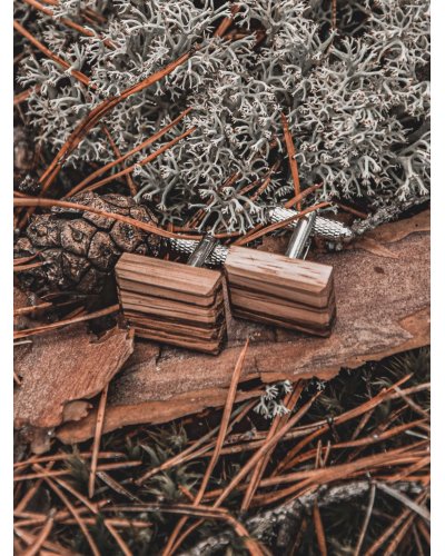 Wooden cuff links