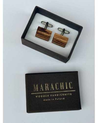 Wooden cuff links