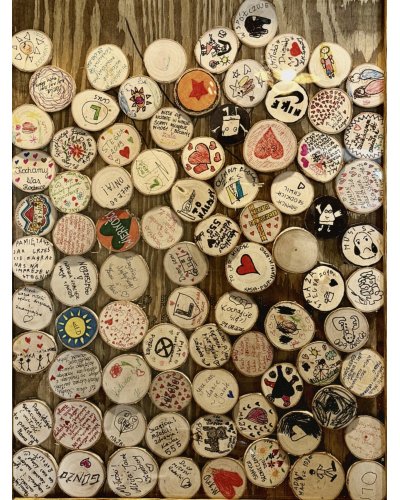 Guest book frame - Wooden Love Discs