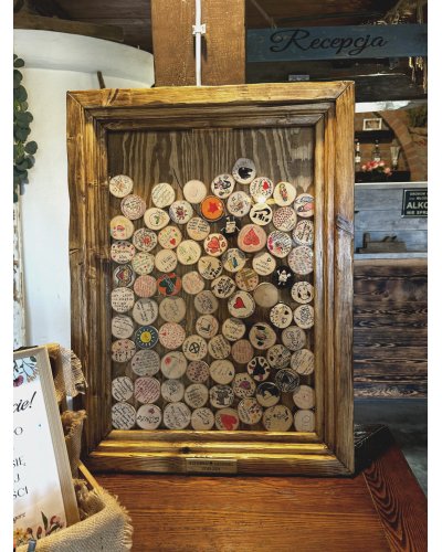 Guest book frame - Wooden Love Discs