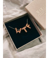 Necklace with wooden pendants WTF MARACHIC