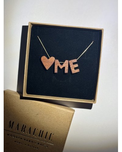 Wooden WTF necklace