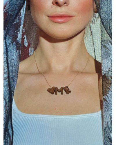 Drewniane WTF naszyjnik