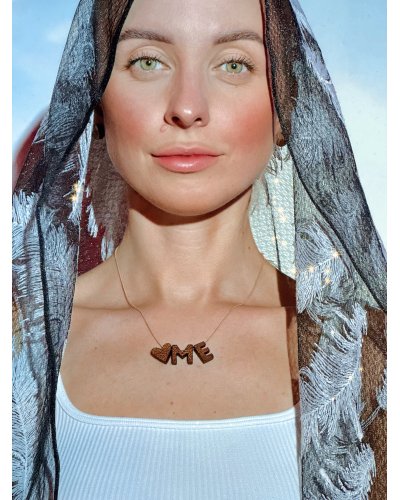 Wooden WTF necklace