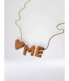 Wooden WTF necklace