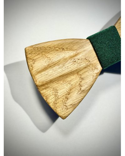 Drewniana muszka ręcznie rzeźbiona NATURAL OAK