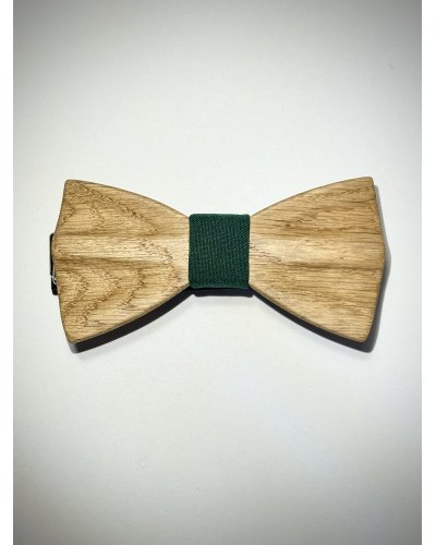 Drewniana muszka ręcznie rzeźbiona NATURAL OAK