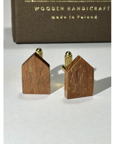 Drewniana muszka z poszetką