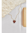 Łańcuszek z drewnianym serduszkiem