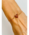 Bracelet with a wooden heart