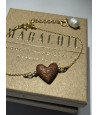 Bracelet with a wooden heart