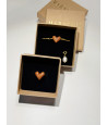 Bracelet with a wooden heart